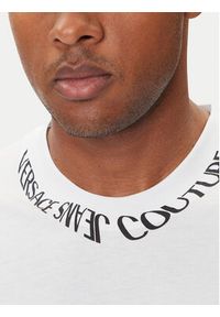 Versace Jeans Couture T-Shirt 79GAHP03 CJ01P Biały Regular Fit. Kolor: biały. Materiał: bawełna #3