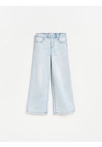 Reserved - Elastyczne jeansy wide leg - niebieski. Kolor: niebieski #1