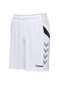Dziecięce szorty Hummel Move Tech Poly - oddychające i trwałe. Okazja: na uczelnię. Kolor: biały. Styl: sportowy. Sport: joga i pilates