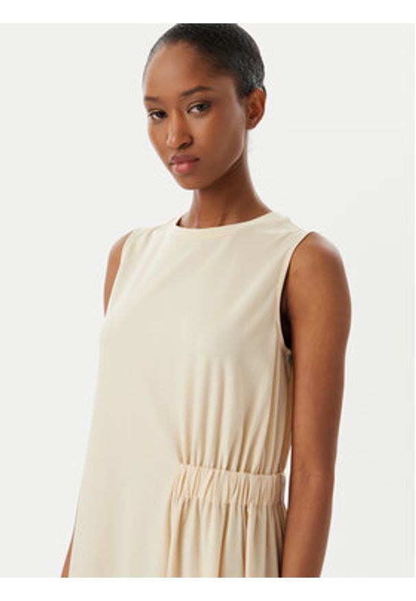 Weekend Max Mara Sukienka letnia Tenebre 2515621032 Écru Regular Fit. Kolor: kremowy. Materiał: syntetyk. Sezon: lato