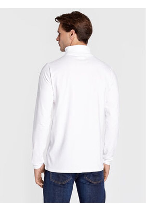 Lindbergh Longsleeve 30-400126 Biały Slim Fit. Kolor: biały. Materiał: bawełna. Długość rękawa: długi rękaw