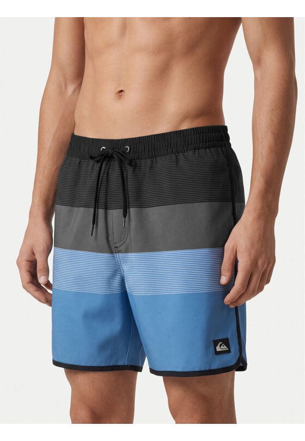 Quiksilver Szorty kąpielowe Stretch Scallop Volley 16 EQYJV04218 Niebieski Regular Fit. Kolor: niebieski. Materiał: syntetyk