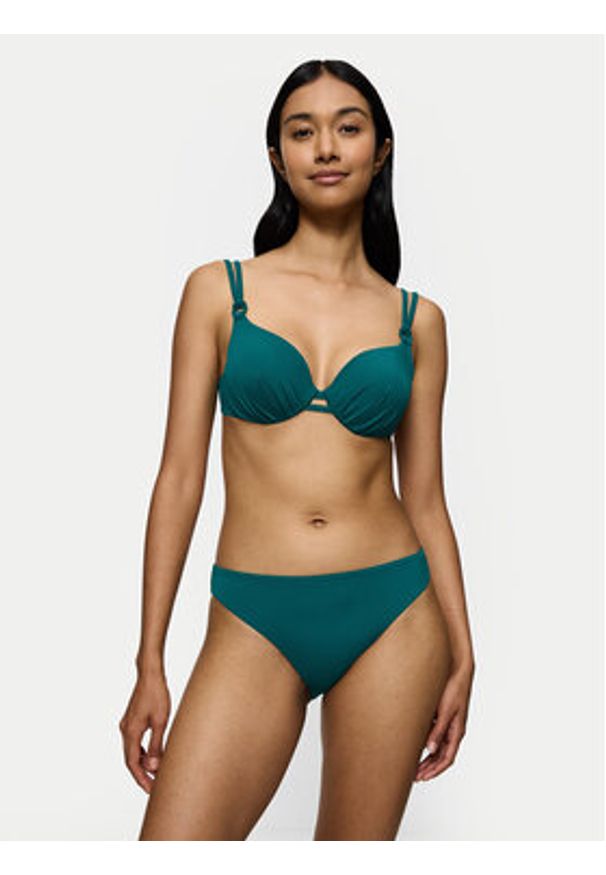 Triumph Dół od bikini Summer Mix&Match 10222259 Zielony. Kolor: zielony. Materiał: syntetyk