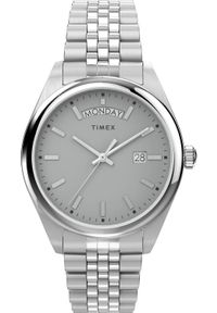 Zegarek Timex Zegarek Timex TW2V67900 Srebrny Męski Datownik. Kolor: srebrny #1
