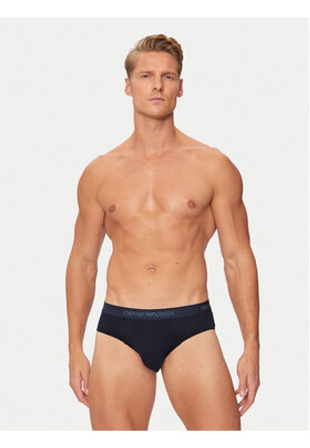Emporio Armani Underwear Komplet slipów 111624 4F722 75536 Granatowy. Kolor: niebieski. Materiał: bawełna