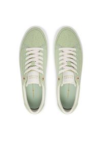 TOMMY HILFIGER - Tommy Hilfiger Sneakersy Washed Canvas Platform Trainers FW0FW09172 Zielony. Kolor: zielony. Materiał: materiał. Obcas: na platformie #3