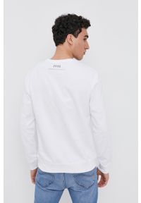 Armani Exchange Bluza bawełniana męska kolor biały z nadrukiem. Okazja: na co dzień. Kolor: biały. Materiał: bawełna. Wzór: nadruk. Styl: casual #3