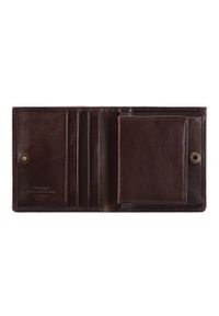 Wittchen - Damski portfel skórzany z herbem na zatrzask brązowy. Kolor: brązowy. Materiał: skóra #2