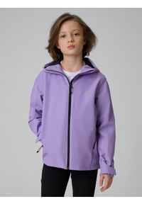 4f - 4F Kurtka membrana 5000 dziewczęca - fioletowa 122 (6-7 lat). Okazja: na co dzień. Kolor: fioletowy. Sezon: lato. Styl: casual #1