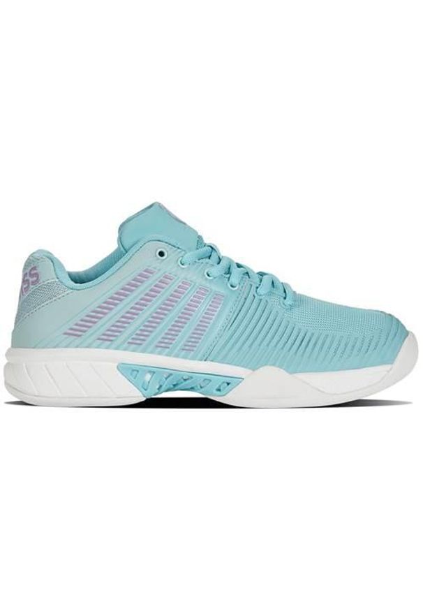 Buty do tenisa damskie K-Swiss Express Light 2 Indoor. Kolor: niebieski. Materiał: materiał, syntetyk. Szerokość cholewki: normalna. Sport: tenis