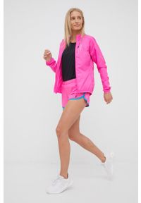CMP szorty do biegania damskie kolor różowy z aplikacją medium waist. Kolor: różowy. Wzór: aplikacja #2