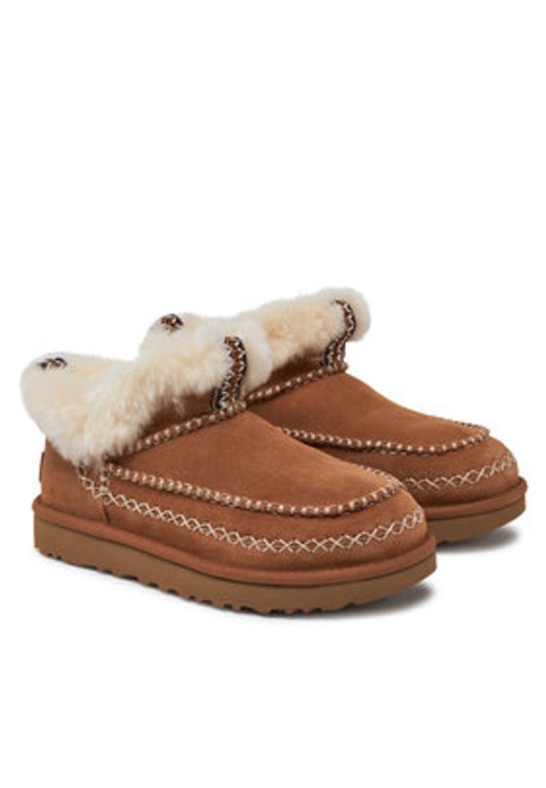 Ugg Śniegowce W Classic Ultra Mini Alpine 1158224 Brązowy. Kolor: brązowy. Materiał: skóra