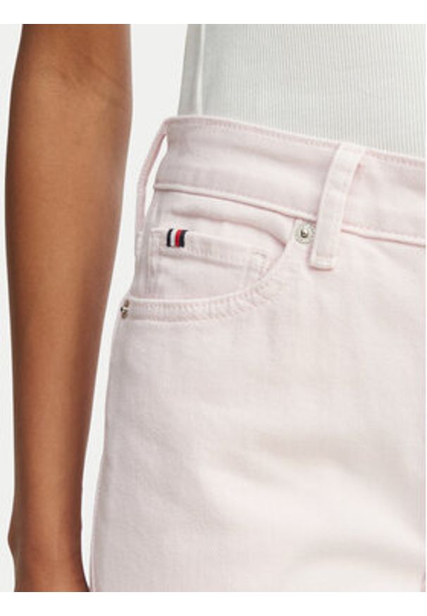 TOMMY HILFIGER - Tommy Hilfiger Jeansy WW0WW48579 Różowy jasny Slim Fit. Kolor: różowy