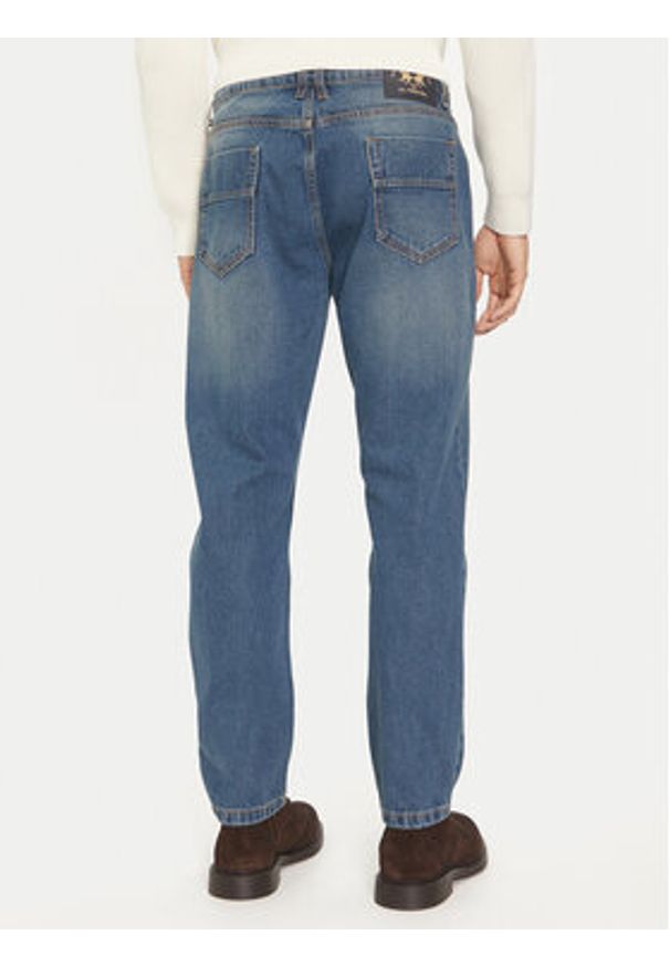 La Martina Jeansy ZMT014 DM106 Granatowy Regular Fit. Kolor: niebieski