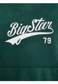 Big-Star - Bluza dziewczęca z kapturem z nadrukiem zielona Rubilia 304. Okazja: na uczelnię, na spacer. Typ kołnierza: kaptur. Kolor: zielony. Materiał: dzianina. Wzór: nadruk. Styl: młodzieżowy #5