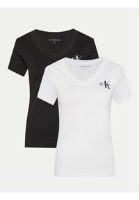 Calvin Klein Jeans Komplet 2 t-shirtów J20J223447 Czarny Regular Fit. Kolor: czarny. Materiał: bawełna #8