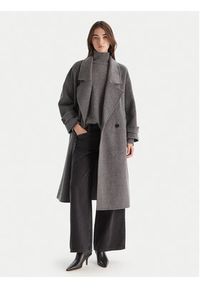 ViCOLO Płaszcz wełniany TF0050 Szary Regular Fit. Kolor: szary. Materiał: syntetyk