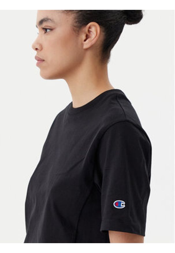 Champion T-Shirt 117874 Czarny Regular Fit. Kolor: czarny. Materiał: bawełna