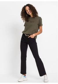 bonprix - T-shirt z czystej bawełny. Kolor: zielony. Materiał: bawełna. Wzór: nadruk #3