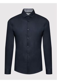Selected Homme Koszula New Mark 16058640 Granatowy Slim Fit. Kolor: niebieski. Materiał: bawełna #6