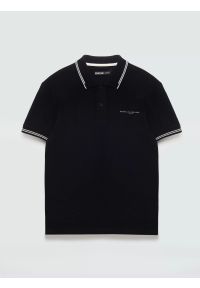 Big-Star - Koszulka męska polo czarna Wladym 906. Typ kołnierza: polo. Kolor: czarny. Materiał: dzianina. Wzór: nadruk. Styl: klasyczny #3