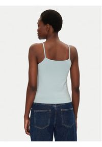 Calvin Klein Jeans Top Monologo J20J223105 Niebieski Slim Fit. Kolor: niebieski. Materiał: bawełna #3