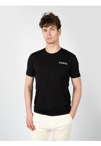 Iceberg T-Shirt "C-Neck" | F0256307 | Mężczyzna | Czarny. Okazja: na co dzień. Kolor: czarny. Materiał: bawełna. Styl: elegancki, klasyczny, casual