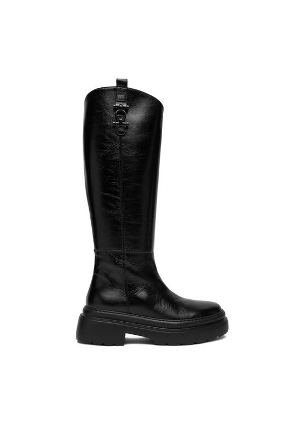 Aigner Kozaki 1252040 Czarny. Kolor: czarny. Materiał: skóra