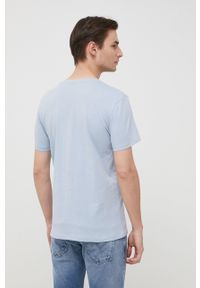 Tom Tailor T-shirt bawełniany z nadrukiem. Okazja: na co dzień. Kolor: niebieski. Materiał: bawełna. Wzór: nadruk. Styl: casual