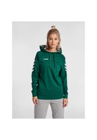 Bluza sportowa z kapturem damska Hummel Go Cotton Hoodie Woman. Typ kołnierza: kaptur. Kolor: zielony
