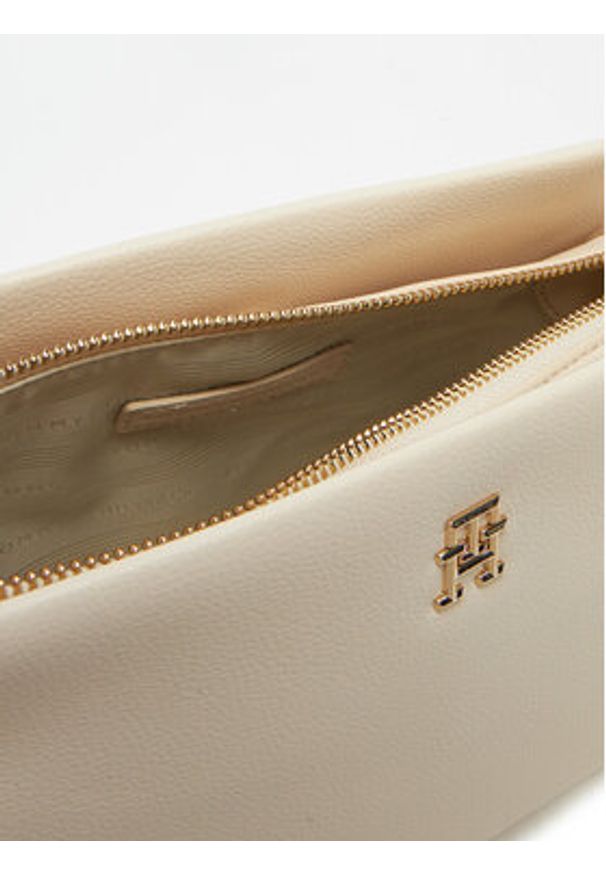 TOMMY HILFIGER - Tommy Hilfiger Torebka Th Legacy Mini Crossover AW0AW17225 Écru. Kolor: kremowy. Materiał: skórzane