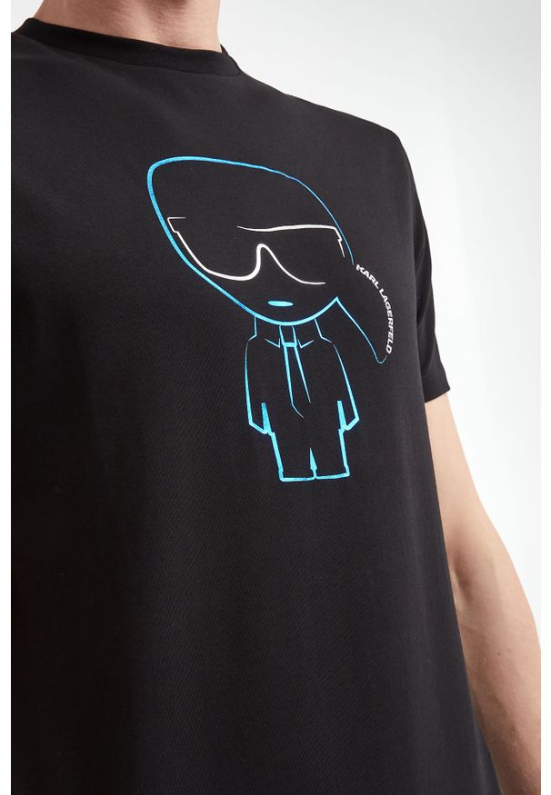 Karl Lagerfeld - T-shirt męski KARL LAGERFELD. Długość rękawa: krótki rękaw. Długość: krótkie. Wzór: nadruk