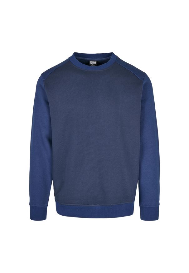 Bluza Urban Classics 2-tone fake raglan crew. Kolor: niebieski. Materiał: materiał, polar. Długość rękawa: raglanowy rękaw
