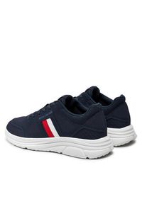 TOMMY HILFIGER - Tommy Hilfiger Sneakersy Modern Runner Knit Evo Ess FM0FM05245 Granatowy. Kolor: niebieski. Materiał: materiał #4