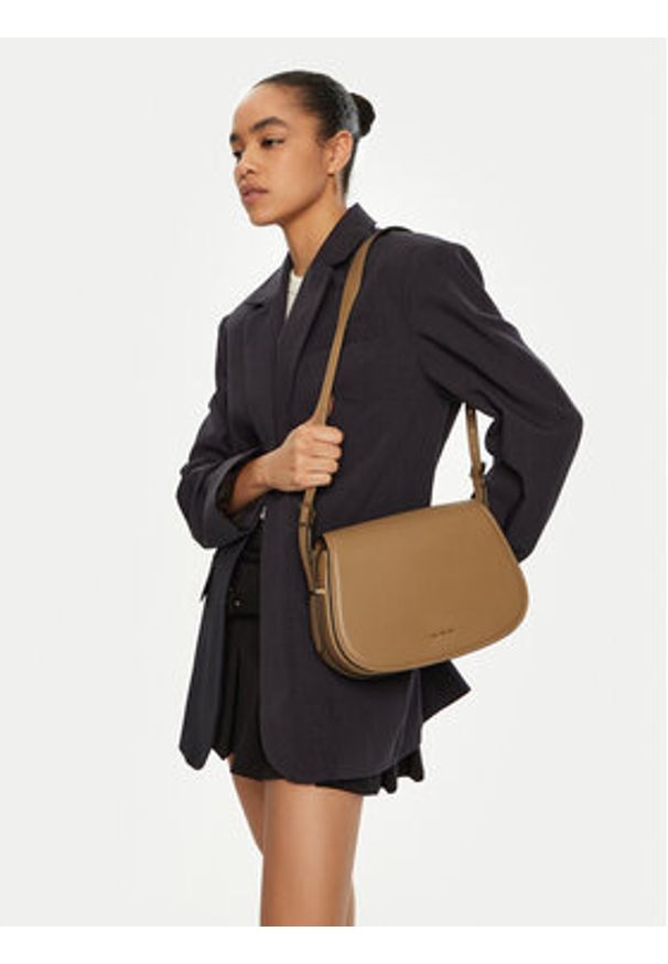 MICHAEL Michael Kors Torebka Lydia 30R5GL0M2L Brązowy. Kolor: brązowy. Materiał: skórzane