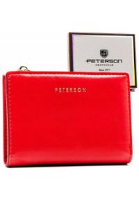 Portfel damski Peterson PTN 003-BH czerwony. Kolor: czerwony. Materiał: skóra ekologiczna #1