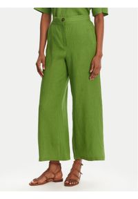 Marella Kuloty Silvana 2515131022 Zielony Regular Fit. Kolor: zielony. Materiał: len