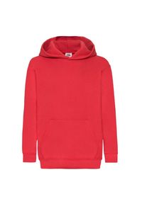 FRUIT OF THE LOOM - Bluza Z Kapturem Dla Dzieci. Typ kołnierza: kaptur. Kolor: czerwony