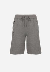 Born2be - Ciemnoszare Klasyczne Dresowe Szorty z Bawełną Liraneve. Okazja: na co dzień, na spacer. Kolor: szary. Materiał: bawełna, dresówka. Styl: klasyczny