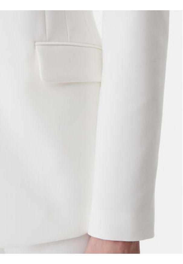 Hugo - HUGO Marynarka Asmalla 50540787 Biały Slim Fit. Kolor: biały. Materiał: syntetyk, wiskoza