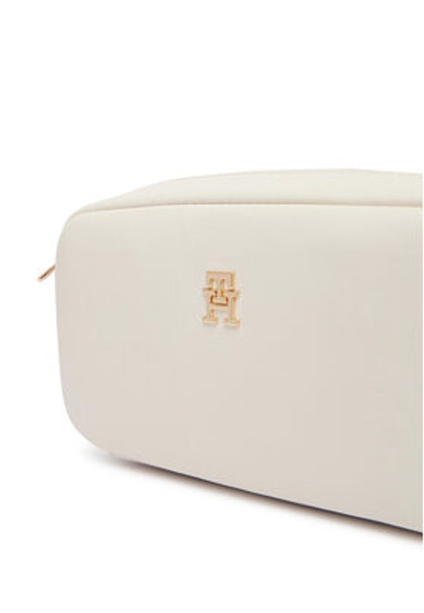 TOMMY HILFIGER - Tommy Hilfiger Torebka Th Essential Camera Bag AW0AW18370 Beżowy. Kolor: beżowy. Materiał: skórzane