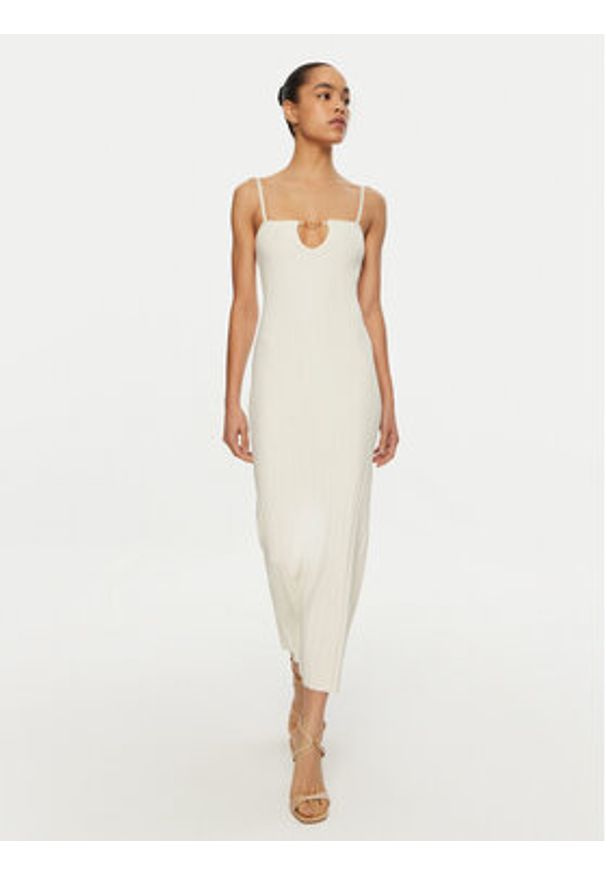 JACQUEMUS Sukienka dzianinowa 24E241KN358-2355 Biały Regular Fit. Kolor: biały. Materiał: wiskoza
