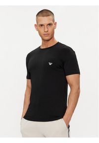 Emporio Armani Underwear T-Shirt 111971 4R522 00020 Czarny Slim Fit. Kolor: czarny. Materiał: bawełna