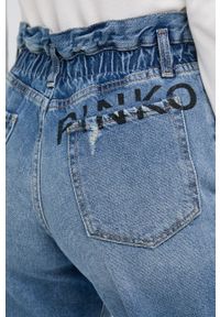 Pinko Jeansy damskie high waist. Stan: podwyższony. Kolor: niebieski #4