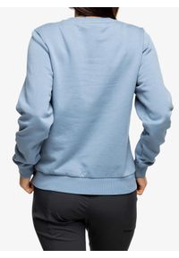 FJÄLRÄVEN KANKEEN - Bluza bawełniana damska Fjallraven Logo Sweater. Kolor: niebieski. Materiał: bawełna