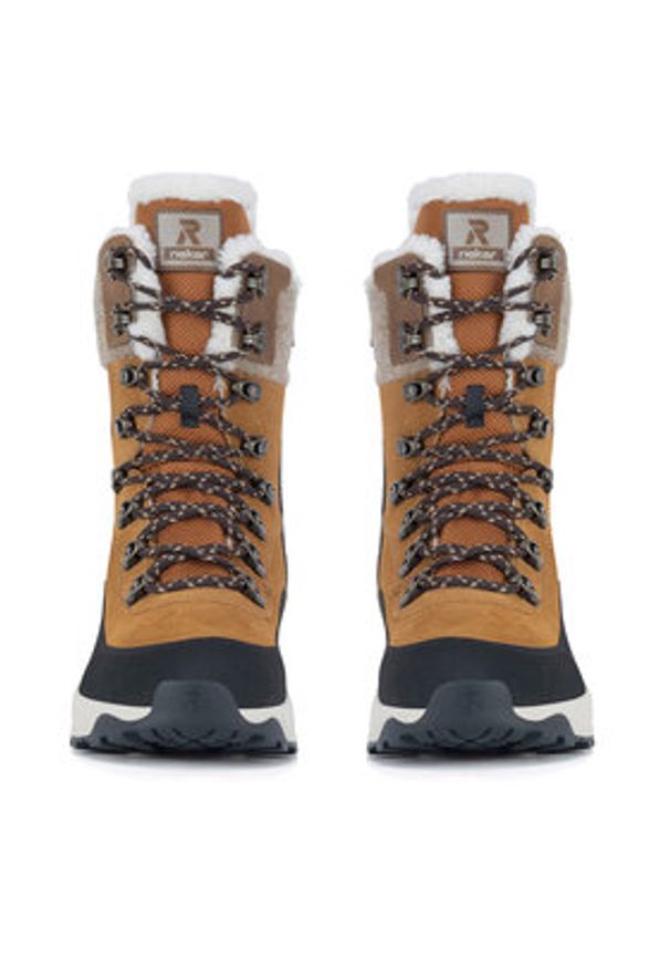 Rieker Revolution Lifestyle Botki W0066-22 Brązowy. Kolor: brązowy. Materiał: zamsz, skóra