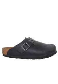 Buty do chodzenia męskie Birkenstock Boston. Zapięcie: bez zapięcia. Kolor: czarny. Materiał: materiał. Szerokość cholewki: normalna. Sport: turystyka piesza