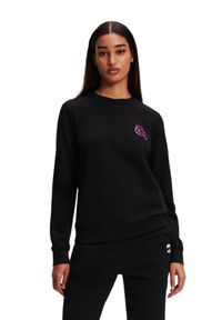 Karl Lagerfeld - KARL LAGERFELD Czarna bluza damska Ikonik 2.0 Jelly, Rozmiar XS. Kolor: czarny. Materiał: bawełna #5