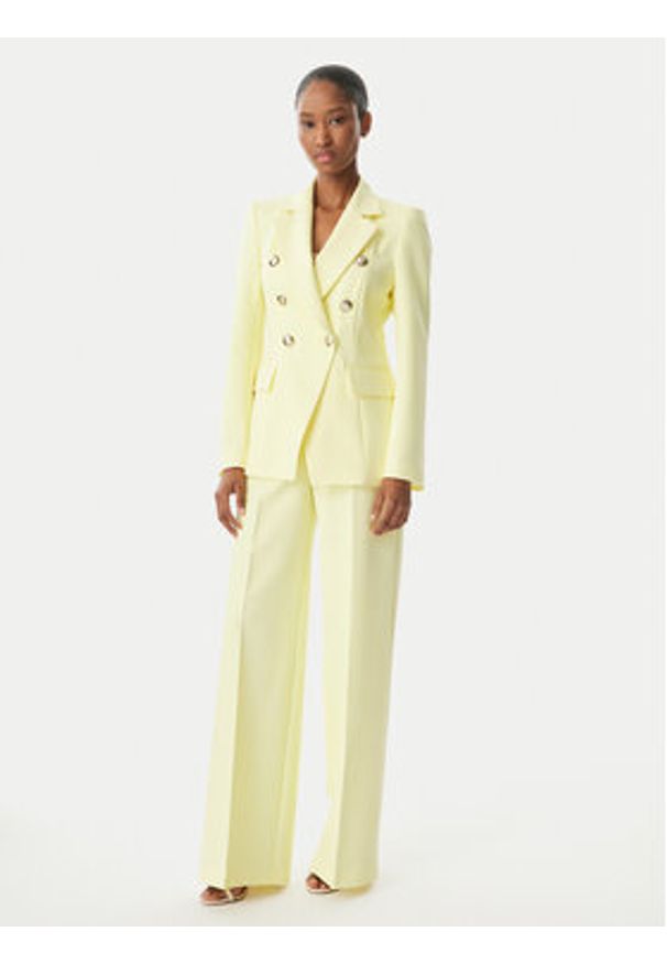 Maryley Marynarka 26EB139/43LE Żółty jasny Regular Fit. Kolor: żółty. Materiał: syntetyk