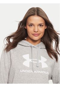 Under Armour Bluza Ua Rival Fleece Big Logo 1379501 Szary Loose Fit. Kolor: szary. Materiał: bawełna #3